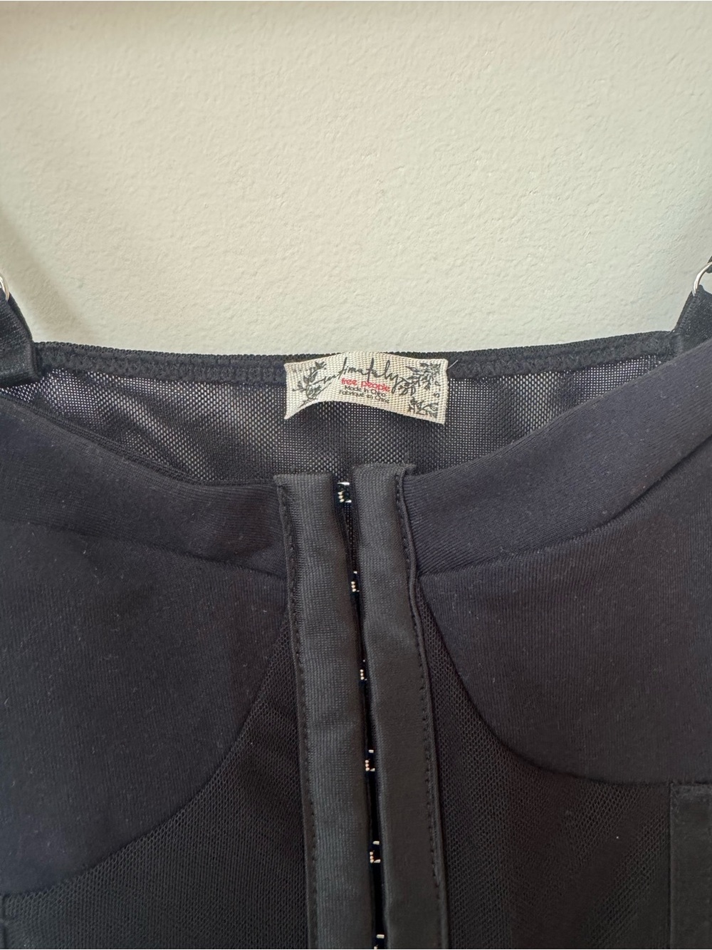 Free People Black Hook-Front Corset Bodysuit - Picture 5 of 5